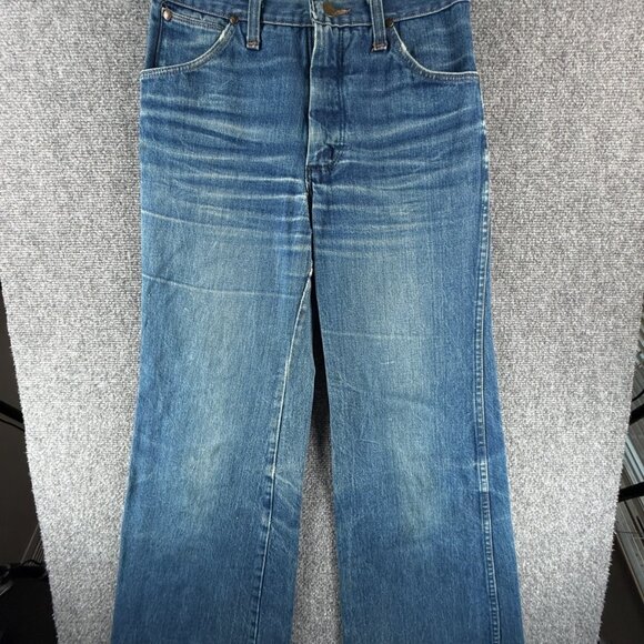 VTG Wrangler Bluebell Denim Jeans Scotland Made Flare Bell Bottom ACTL 28X31 - Picture 1 of 16